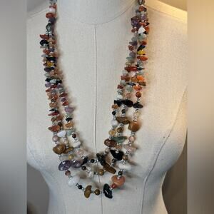 Multicolor Gemstone Beaded Necklace